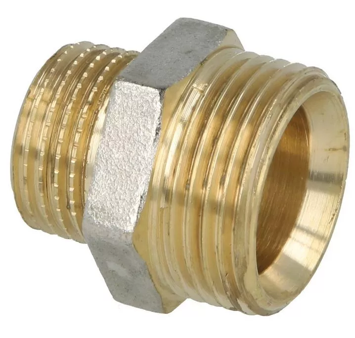 MS-Kupplung außen vernickelt 3/4" Eurokonus x 1/2" AG