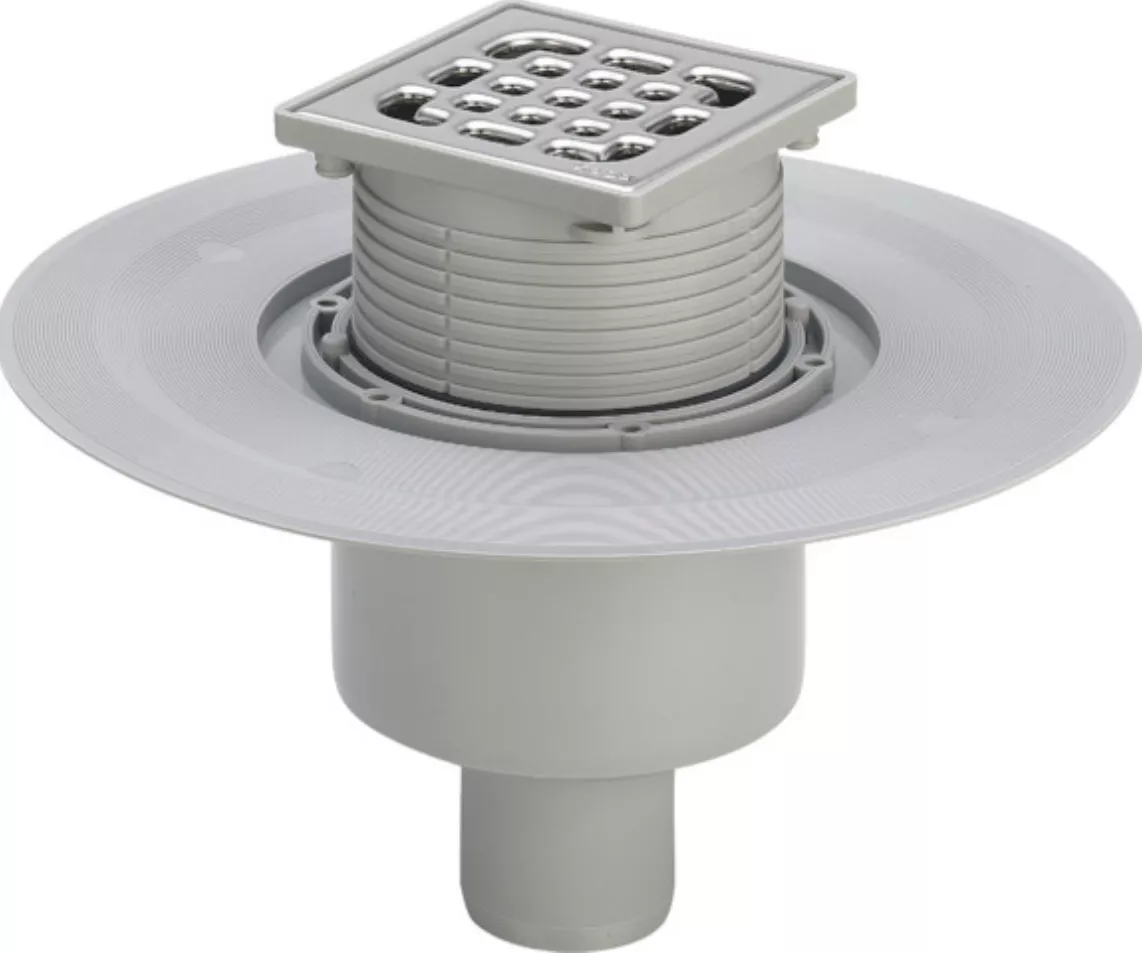 Viega Badablauf Advantix DN 50 4926 Ablauf senkrecht m.Aufsatz 100x100mm | 556914