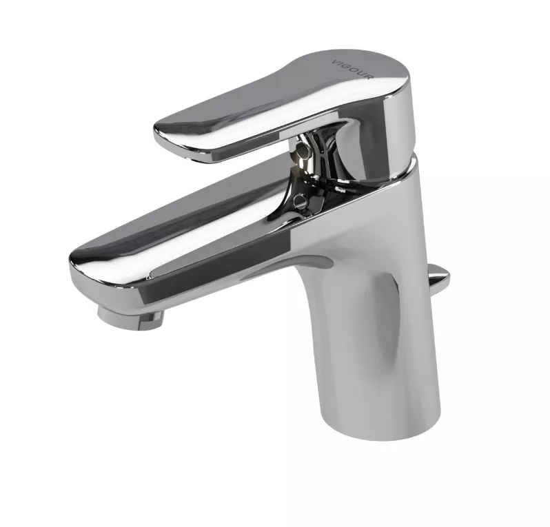 VIGOUR Einhand-Waschtischbatterie derby mit Ablaufgarnitur verchromt | DE