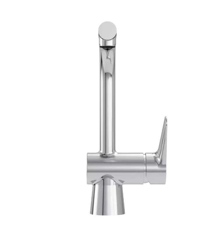VIGOUR Einhand-Waschtischbatterie clivia mit L-Auslauf schwenkb. m.Ablg. verchr | CLL