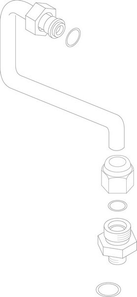 Buderus Verbindungsrohr Armatur / Brenner komplett für GB112-29  | 7100833