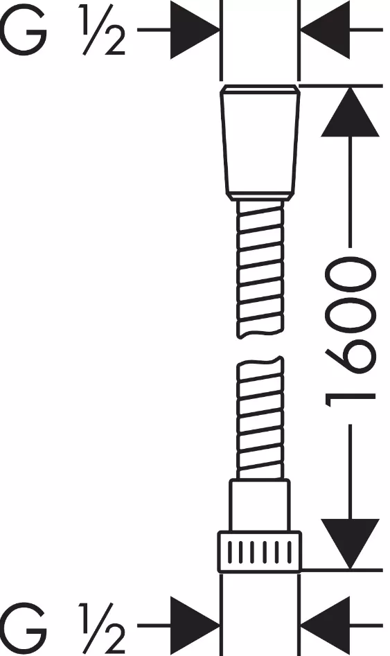 Hansgrohe Brauseschlauch Metaflex'C 160cm verchromt | 28266000