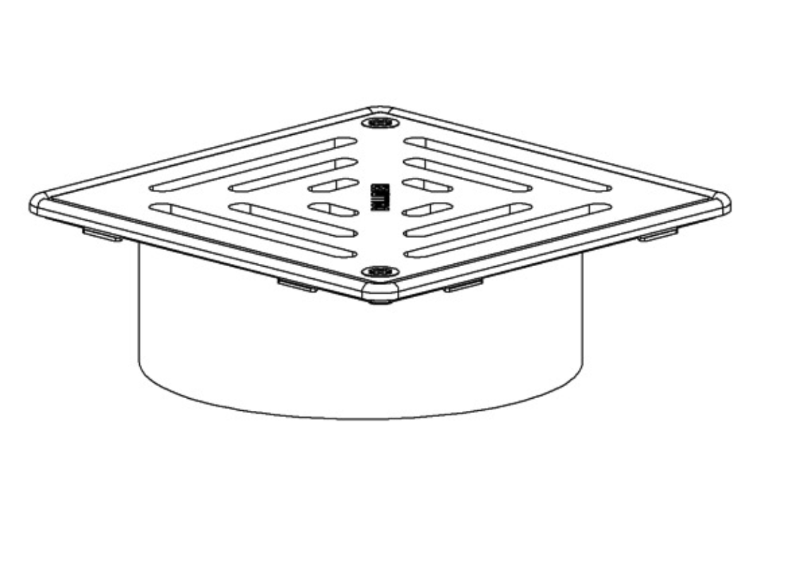 Dallmer Aufsatz VS 15 Rahmen Rost aus Edelstahl 150x150mm | 500366