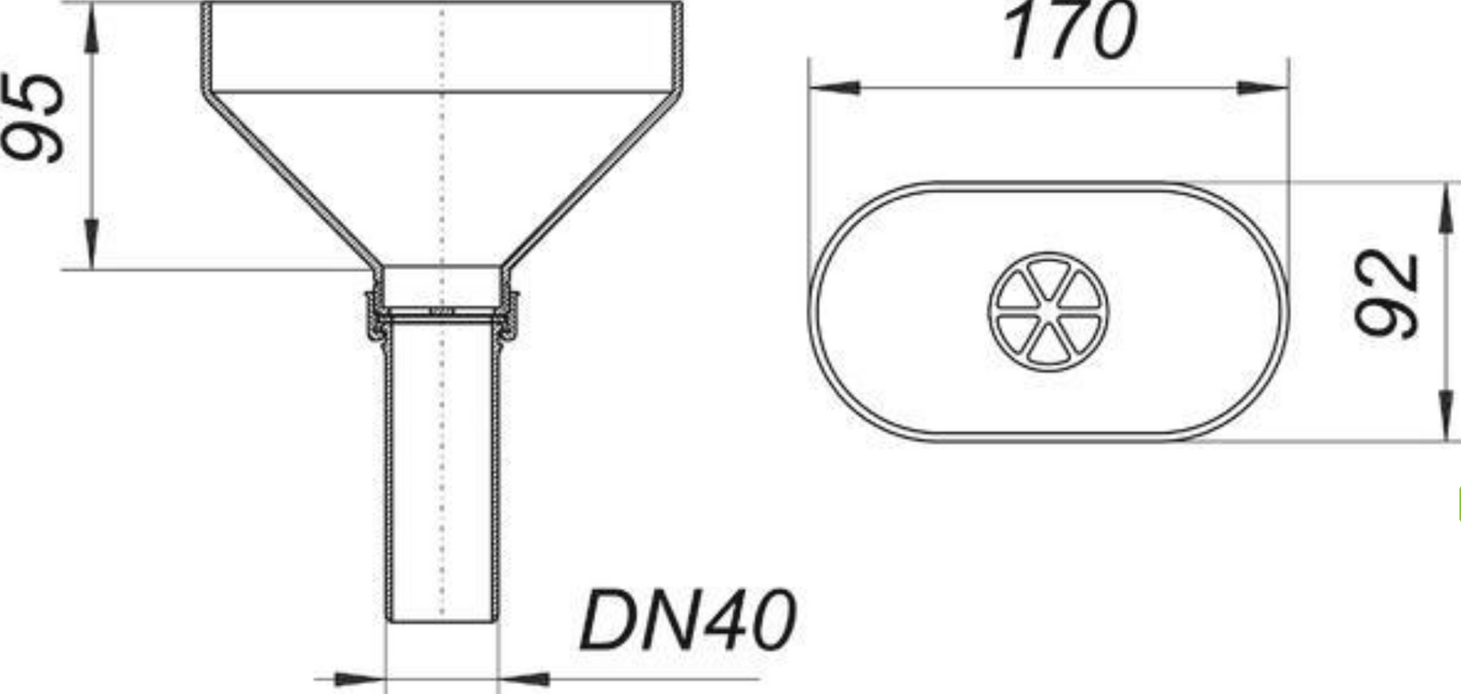Dallmer Tropfwassertrichter  013, DN 40 | 080325