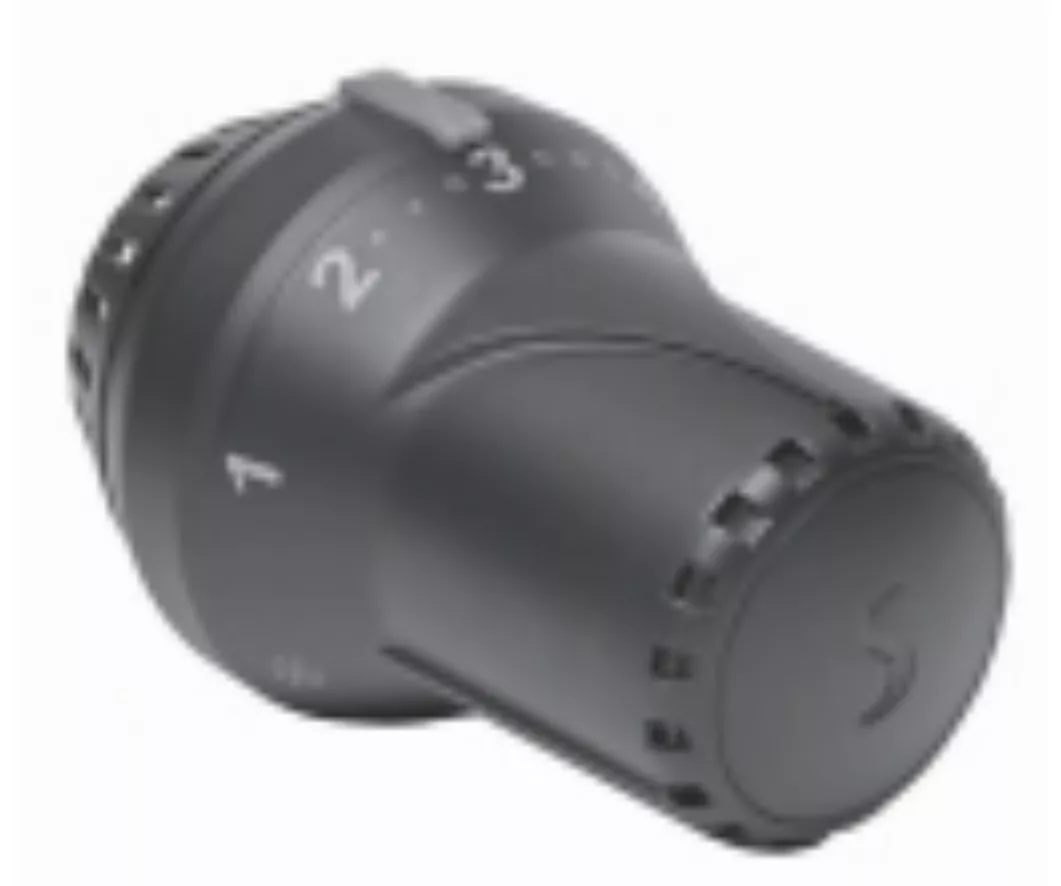 COSMO Thermostatkopf matt schwarz mit Nullstellung für Gewinde M30x1,5 | CTNSW