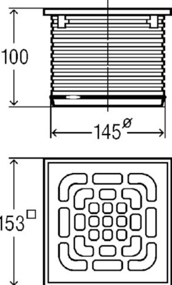 Viega Aufsatz 4922.6 150x150mm Kunststoff grau | 555511