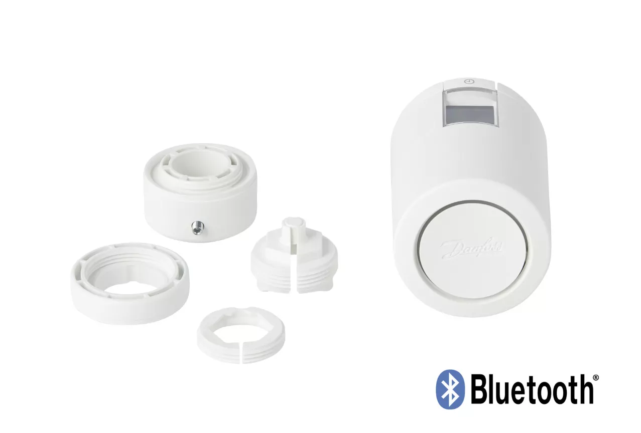 Danfoss Elektron. HK-Thermostat ECO Home Stand-alone-Regler mit Bluetooth, weiss | 014G1001