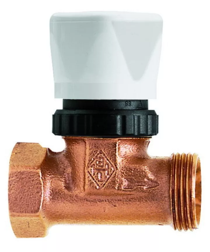 Heimeier Ventilunterteil 1/2" Durchgang Rotguss m.IG u.Regulierkappe f.Verteiler | 1302-02.000