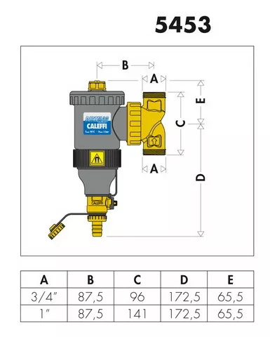 Caleffi Schlammabscheider DIRTMAG 1" Technopol.Gehäuse mit Magnet | DIRTMAG25