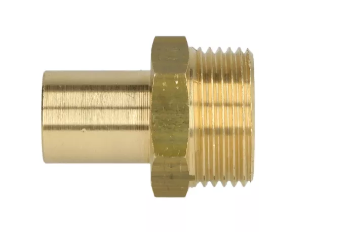 Rohrstutzen Ø 22 mm x 1" AG breite Ausführung für Solarwellrohr