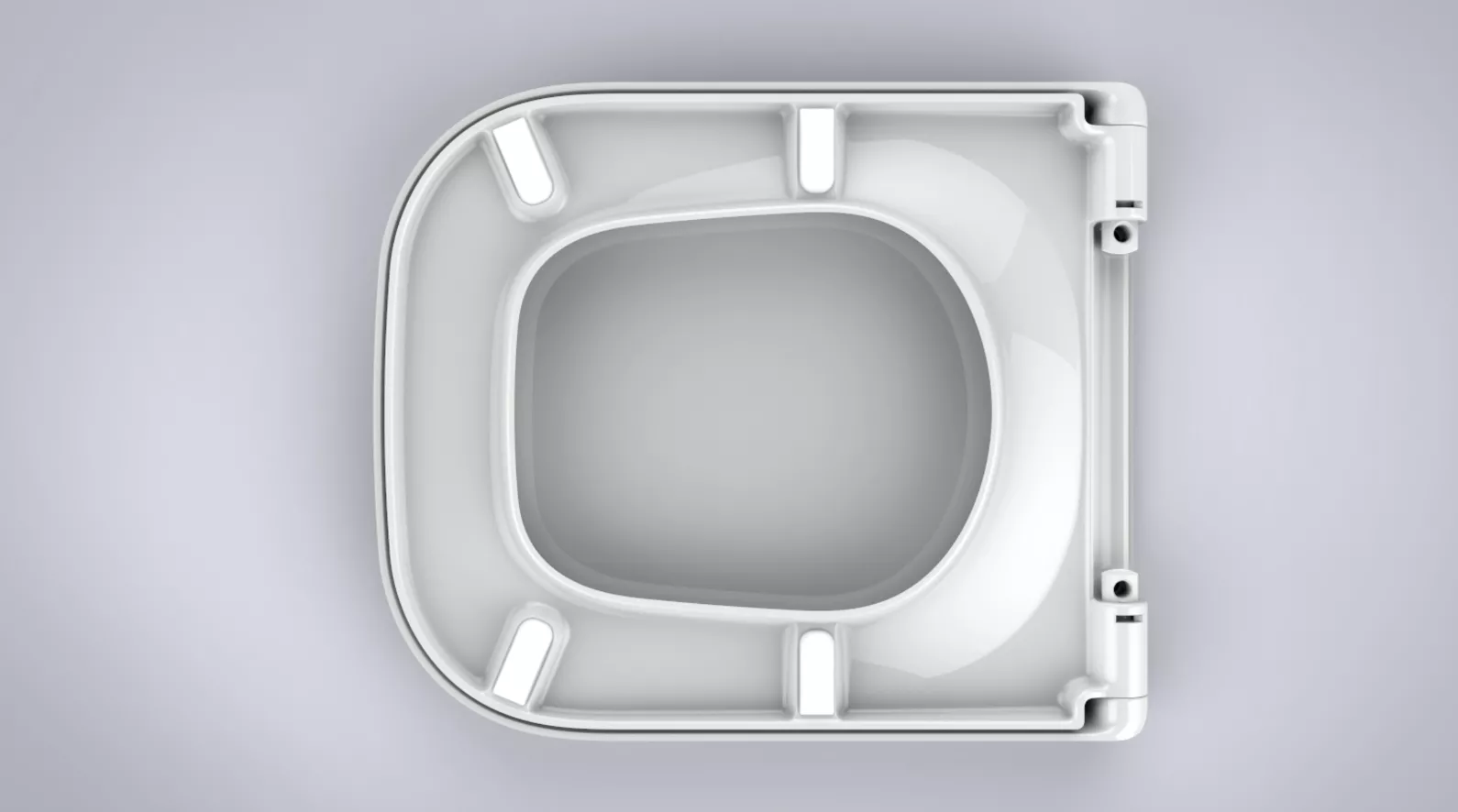 VIGOUR WC-Sitz derby plus semi abnehmbar WWC70 Scharnierwelle weiss | DEPSI70