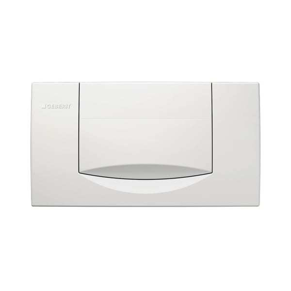 GEBERIT 200F Drückerplatte Weiß, Spül-Stopp, für UP-SPK | 115.222.11.1