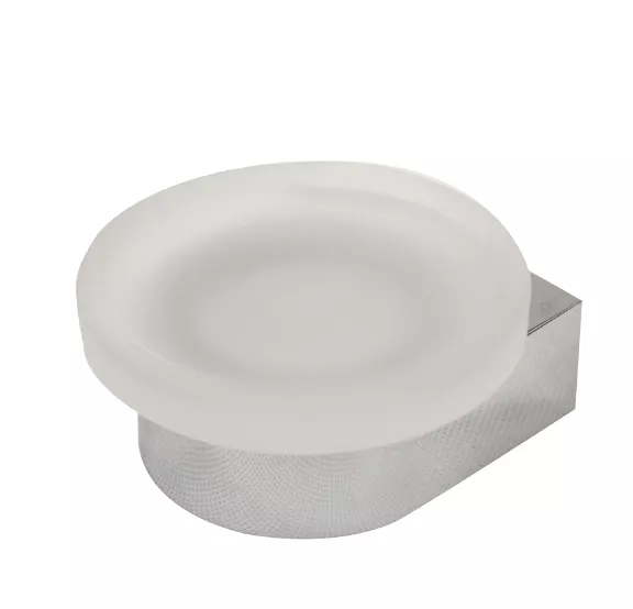 VIGOUR Seifenhalter derby mit Glas verchromt | DESH