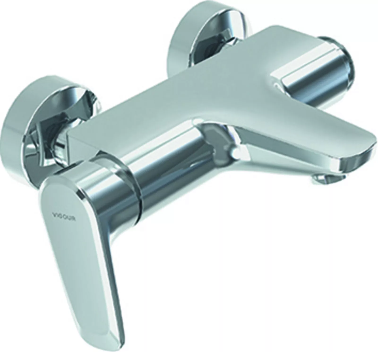 VIGOUR Einhand-AP-Badebatterie derby style ohne Brausegarnitur verchromt | DESW