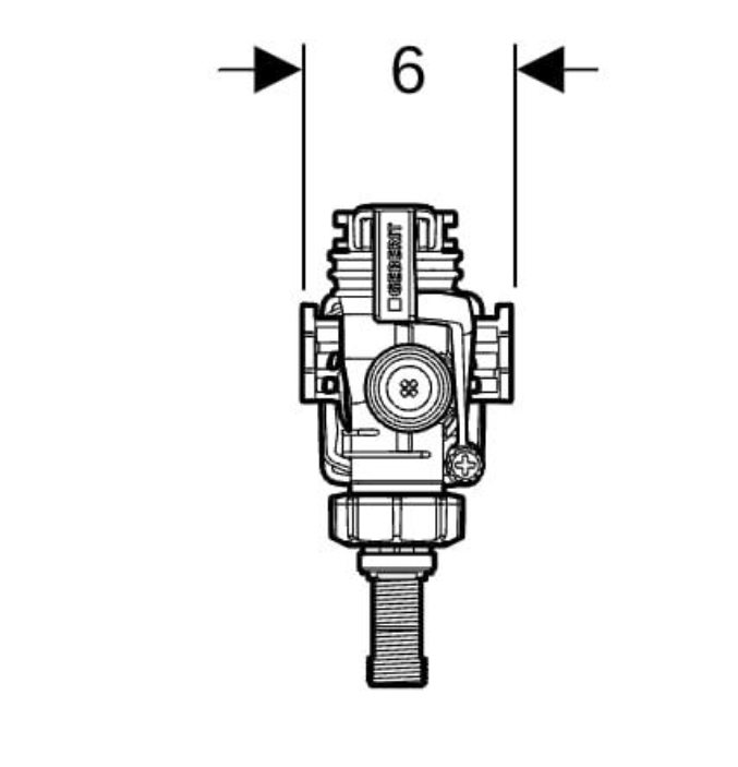 GEBERIT Typ 383 Füllventil, WA seitlich 3/8", Nippel aus Messing, für UP-SPK | 240705005
