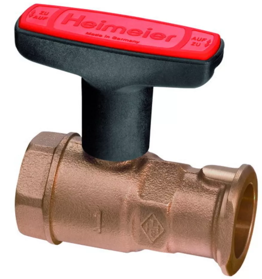 Heimeier Pumpenkugelhahn Globo P 1 1/4" MU x 1 1/4" FL Rotguss | GLOBOP32