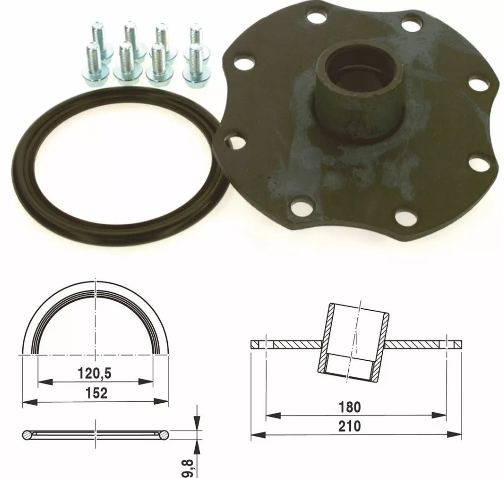 Buderus Handlochdeckel mit Muffe G1 1/2" | 7747029313