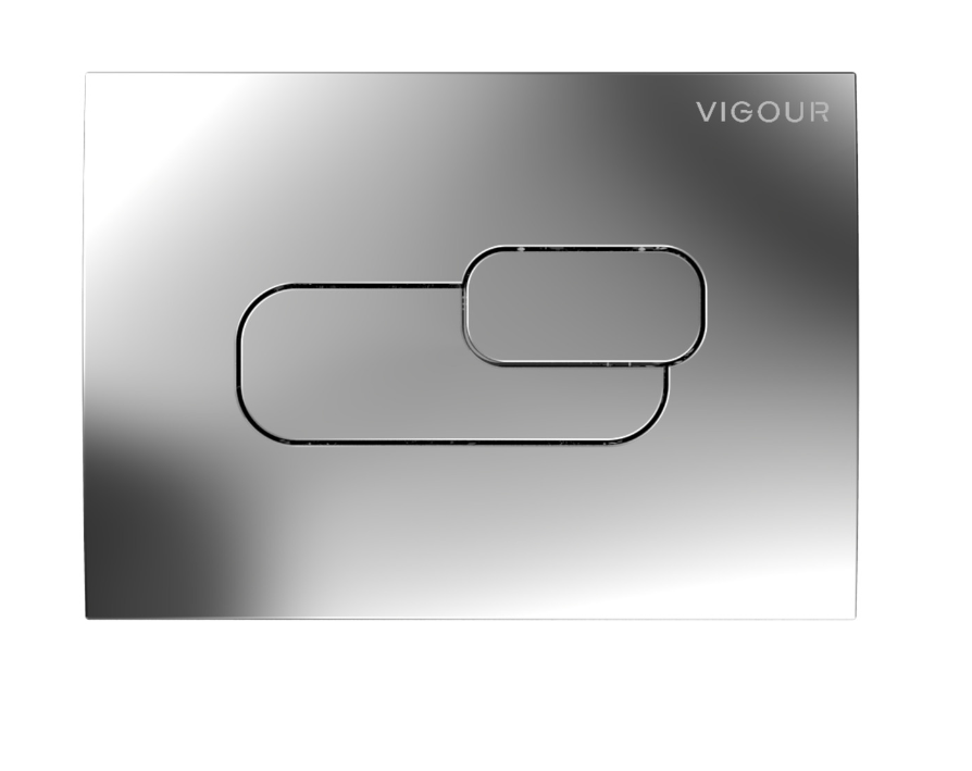 VIGOUR Betätigungsplatte AI 2 verchromt f.2-Mengen-Spültechnik | V1AI2CH