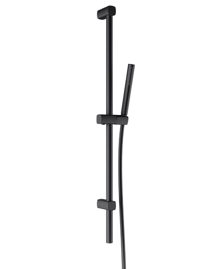 VIGOUR Brausegarnitur individual m.Stange 87,5 Schlauch u.Stabhandbrause schwarz ma. | V4BGSTABSM
