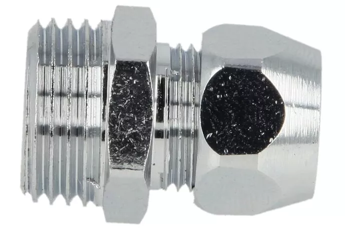 Gerade-Quetschverschraubung, eins. QV 1/2 x 10 mm, verchromt