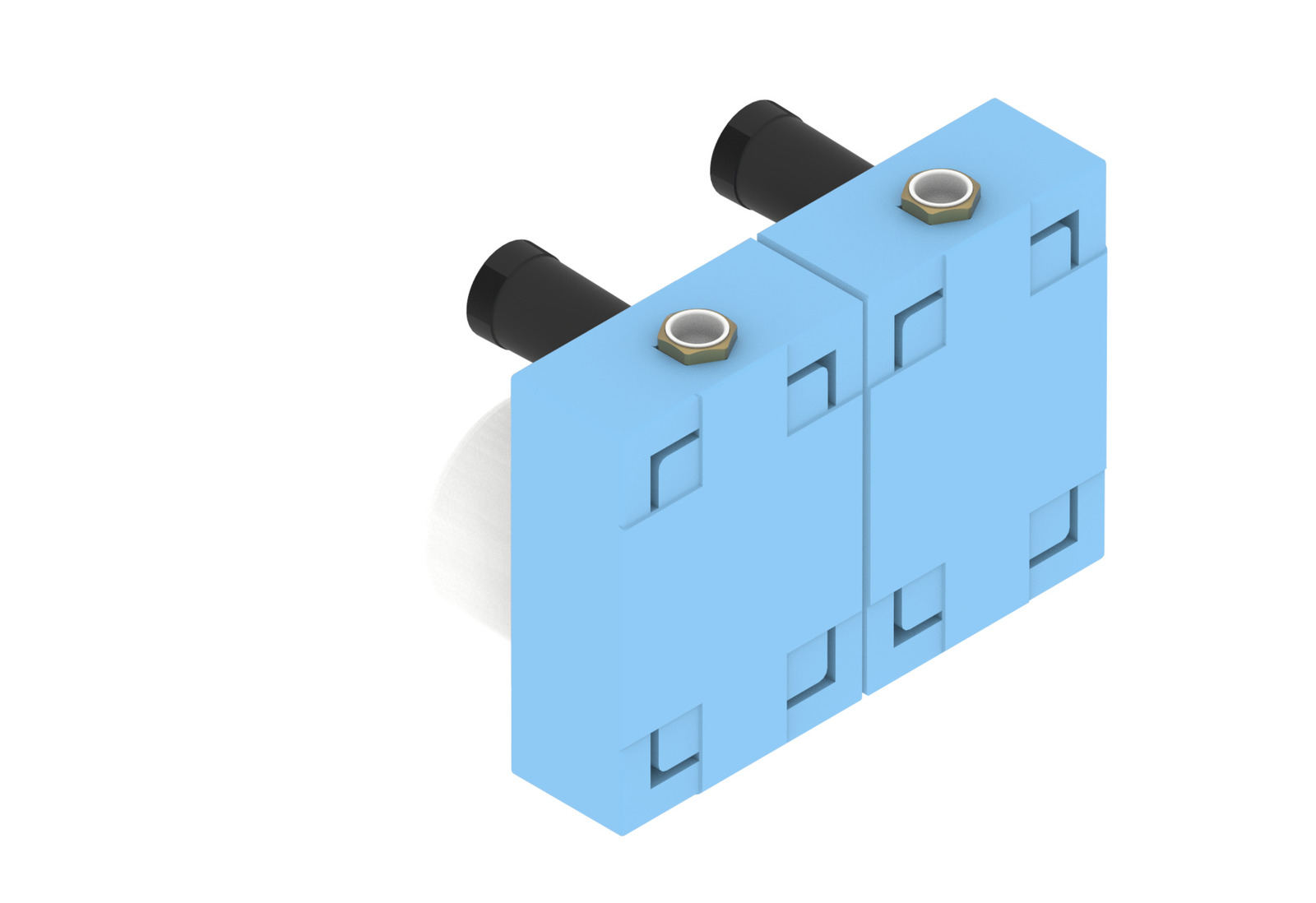 TRINNITY Montageblock Wasserzaehler DUO Messing, G2" KOAX, 3/4" | TRWZBDKO34MS