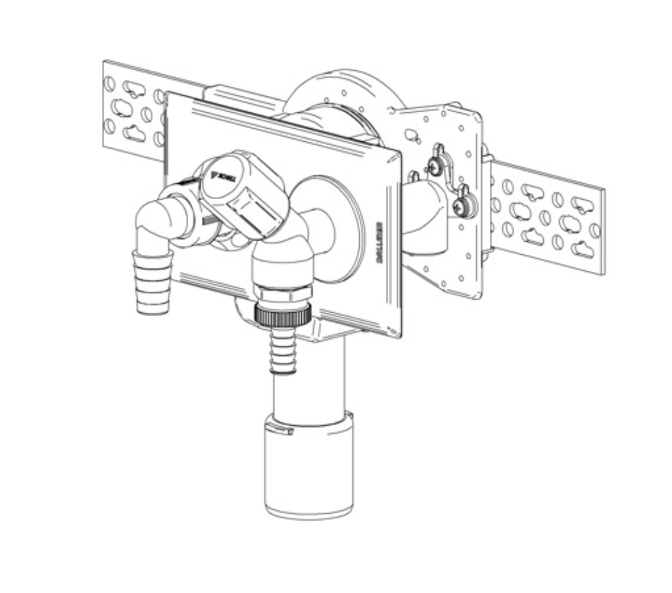Dallmer Wandeinbau-Waschgeräte-Siphon DN 40/50 m Wasserversorgung | 130600