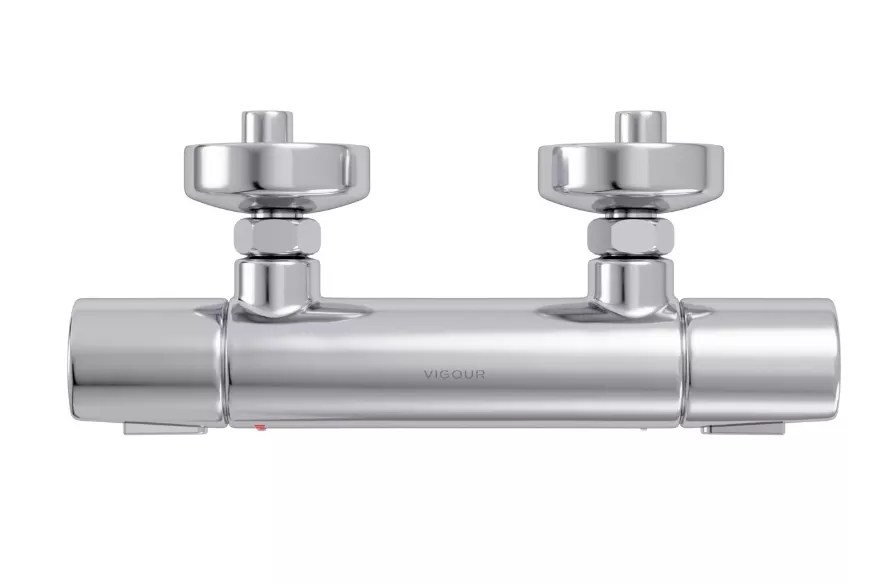 VIGOUR AP-Brause-Thermostat clivia Safe-Tec ohne Brausegarnitur verchromt | CLTB