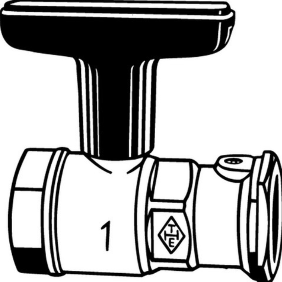 Heimeier Pumpenkugelhahn Globo PS 1 1/4" MU x 1" FL Rotg | GLOBOPS3225