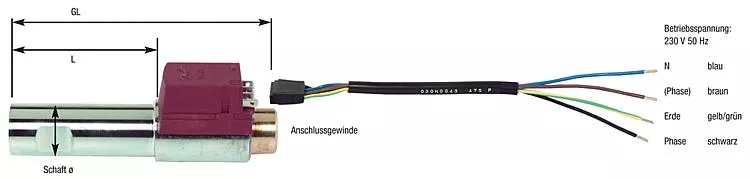 Danfoss Ölvorwärmer FPHB 5 030N1201, M8x1 Düsenstockölvorwärmer