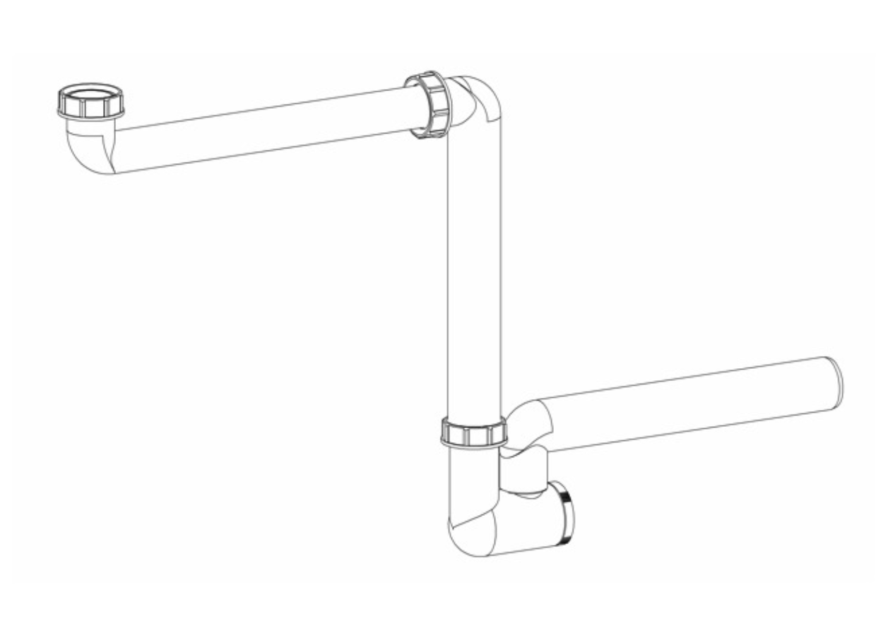 Dallmer Waschtisch-Möbel-Siphon 137, 1 1/4"x DN 40 | 051110