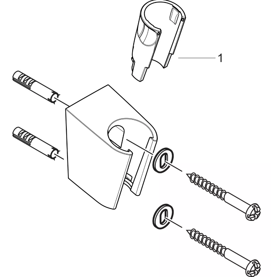 Hansgrohe Brausehalter Porter'S feste Haltepos. chrom | 28331000