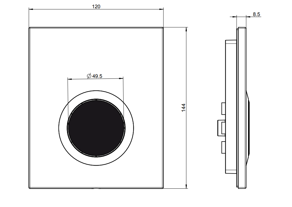 VIGOUR  Urinal-Abdeckplatte DON V3 IR Batteriebetrieb 6V, weiß | V3DONUIRBWE