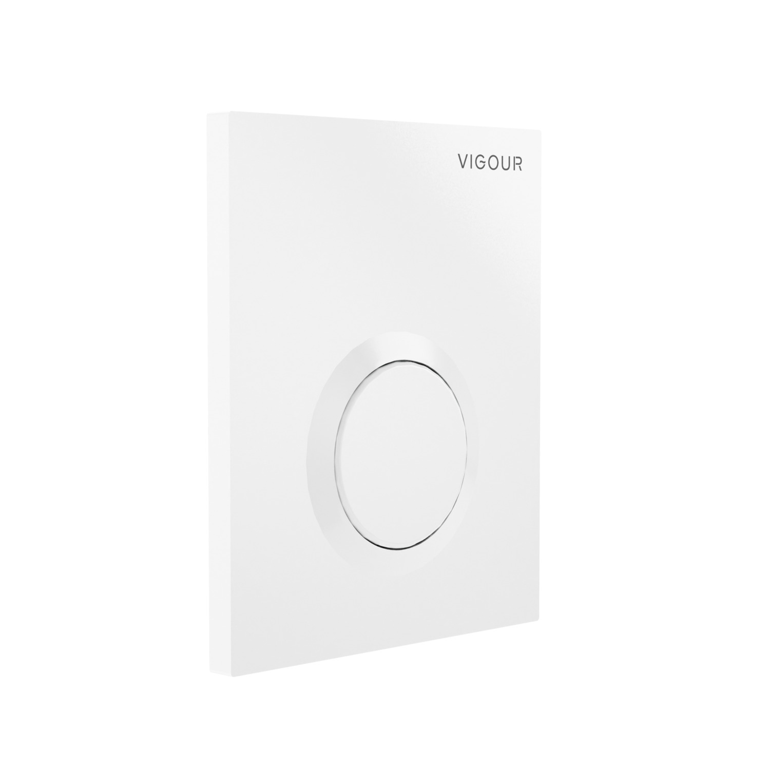 VIGOUR Urinal-Abdeckplatte DON f.handbetätigte pneumatische UP-Spülung weiss | V1DONU
