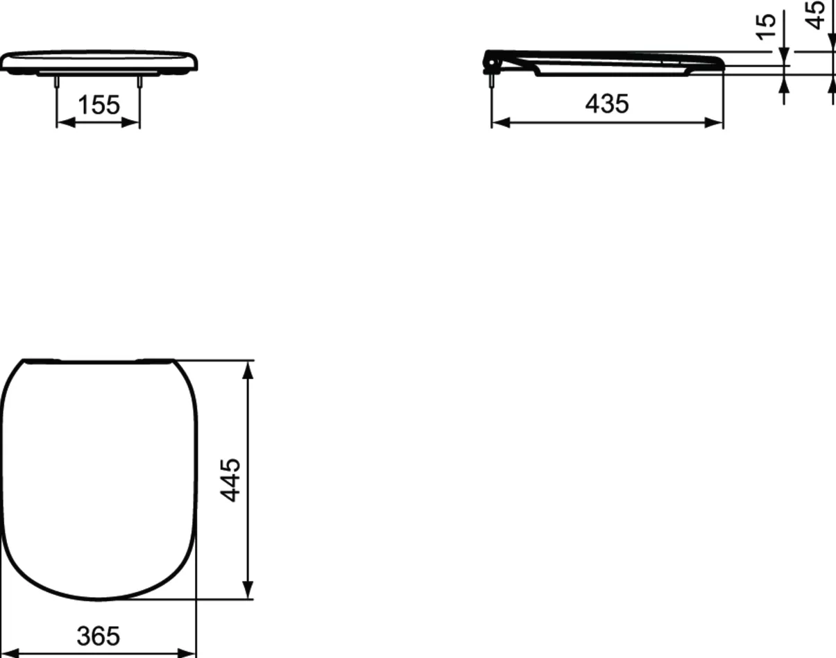 Ideal Standard WC-Sitz TESI weiss m.Softclosing | T352901