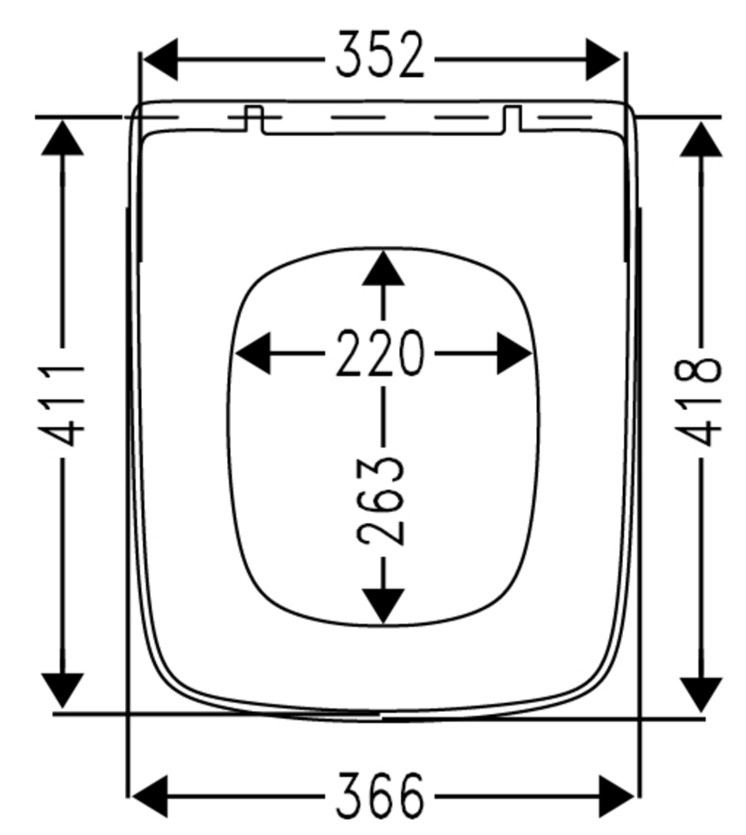 VIGOUR WC-Sitz derby plus semi abnehmbar WWC70 Scharnierwelle weiss | DEPSI70