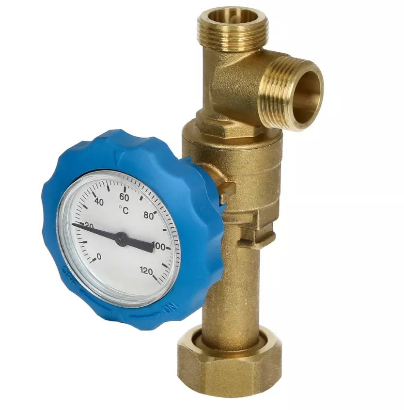 OEG Kugelhahn mit Thermometer blau 3/4" für Solarstation | 512245185