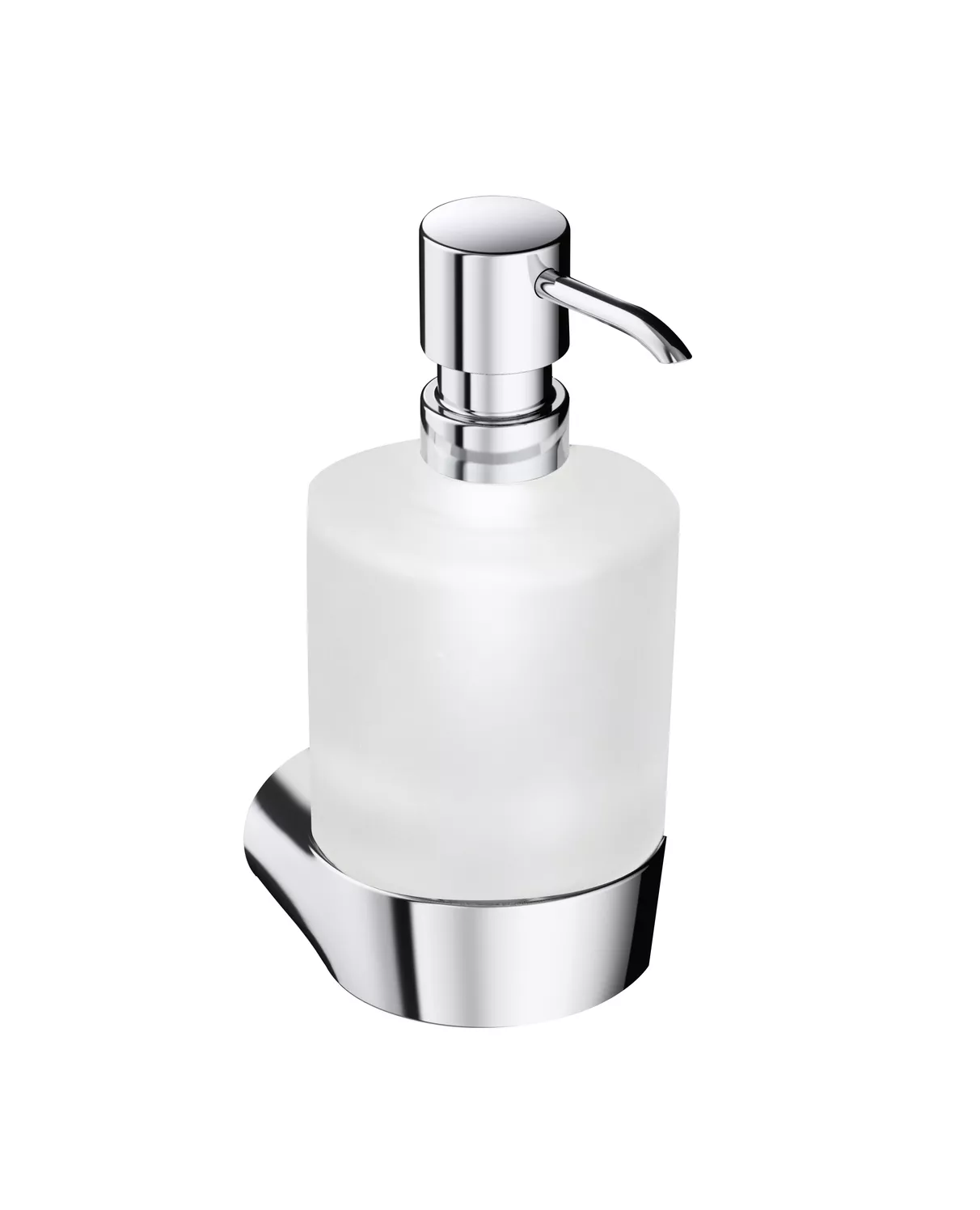 VIGOUR Clivia V2 Flüssigkeitsspender verchromt mit mattem Glasbehälter für modernes Badezimmer