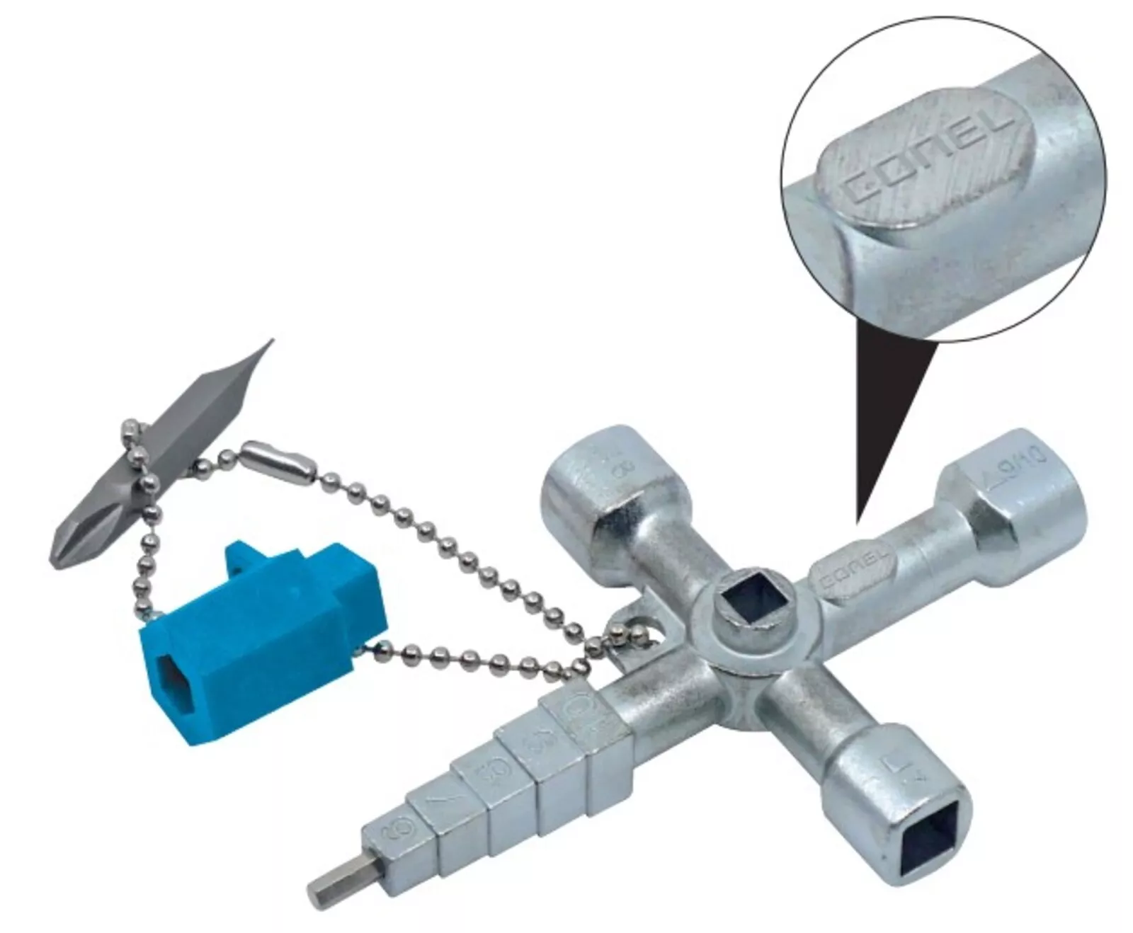 CONEL Universalschlüssel Profi Key  Entlüftungschlüssel,Fenster u. Türgriff Tool Handwerker 