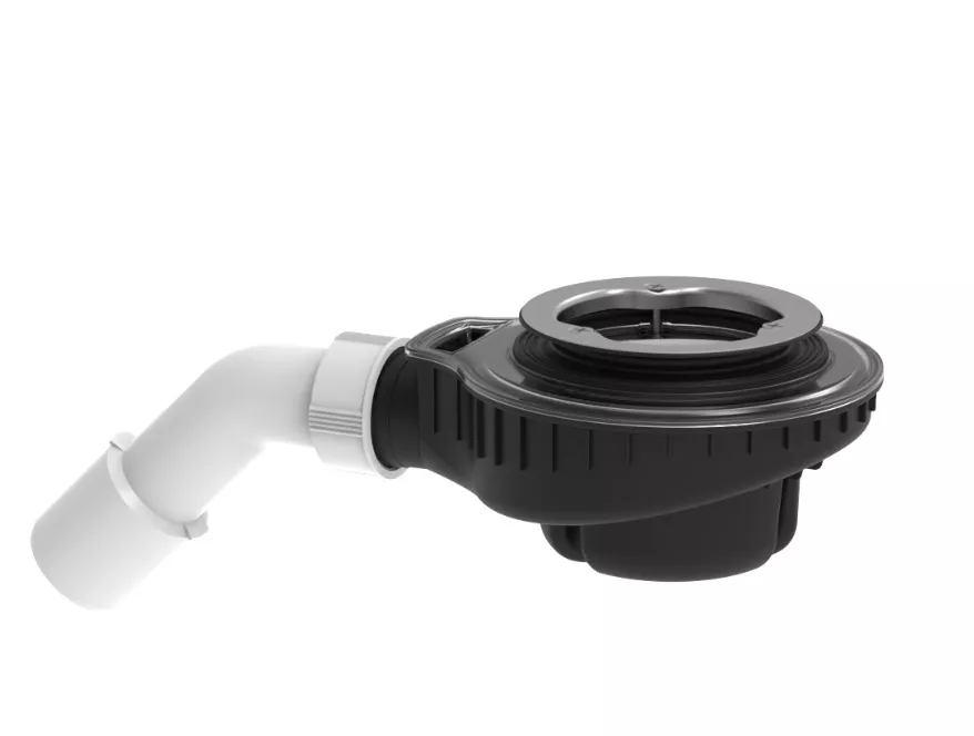 TRINNITY Ablaufgarnitur Rohbauset m. Sifon BH80mm f. flache Duschw. m.90mm Ablauf | TRAGD90