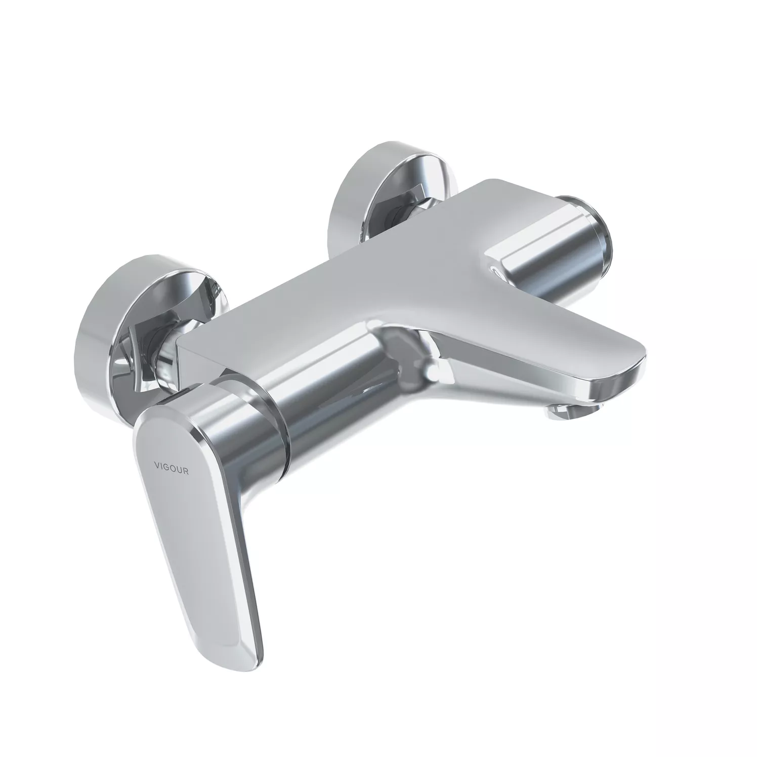 VIGOUR Einhand-AP-Badebatterie derby style ohne Brausegarnitur verchromt | DESW