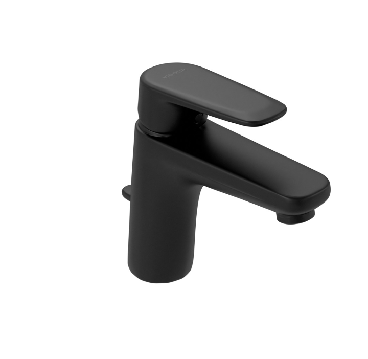 VIGOUR Einhand-Waschtischbatterie derby style mit Ablaufgarnitur schwarz matt | DESSM