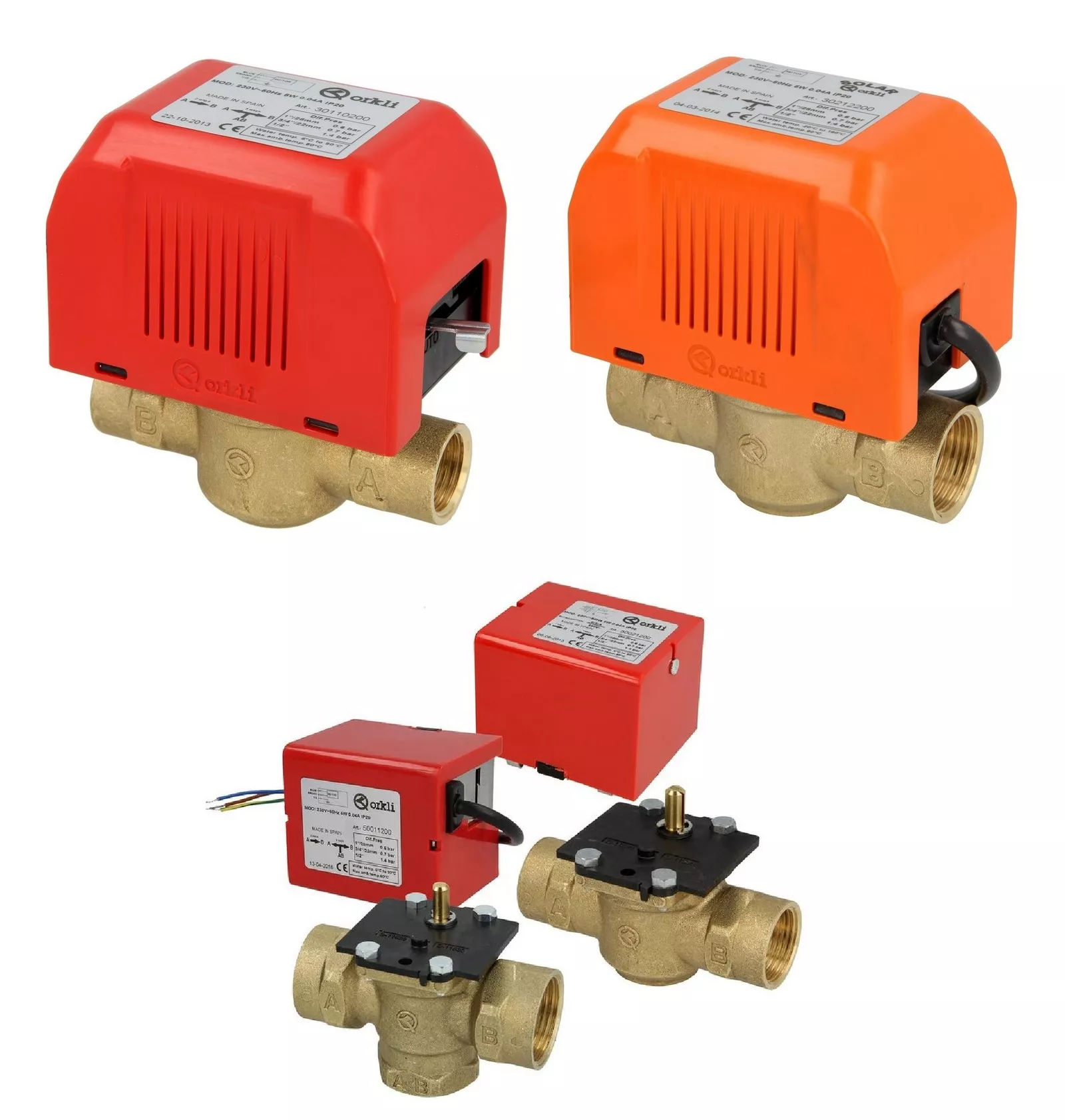 Orkli 2-Wege / 3-Wege | Motorventil | Zonenventil | Motor | Ventilunterteil