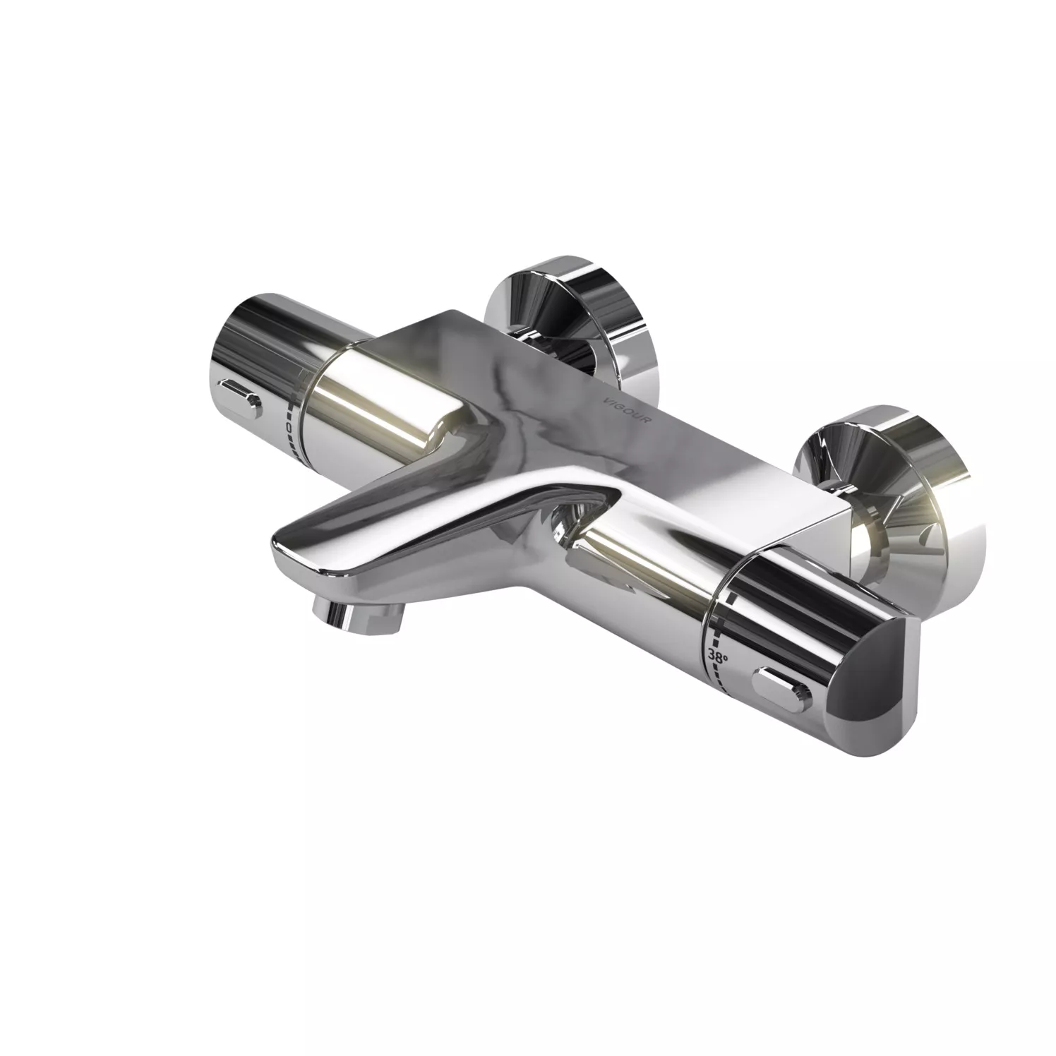 VIGOUR Aufputz-Bade-Thermostat derby ohne Brausegarnitur verchromt | DETW