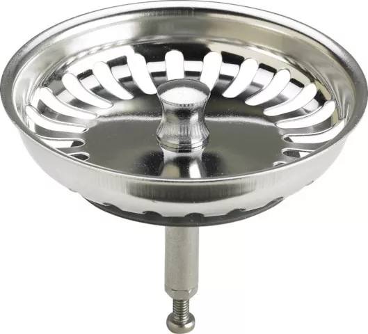 Viega Koerbchenventil aus Edelstahl d=82mm fuer Spuele mit Bowdenzugmechanik | YVI680695