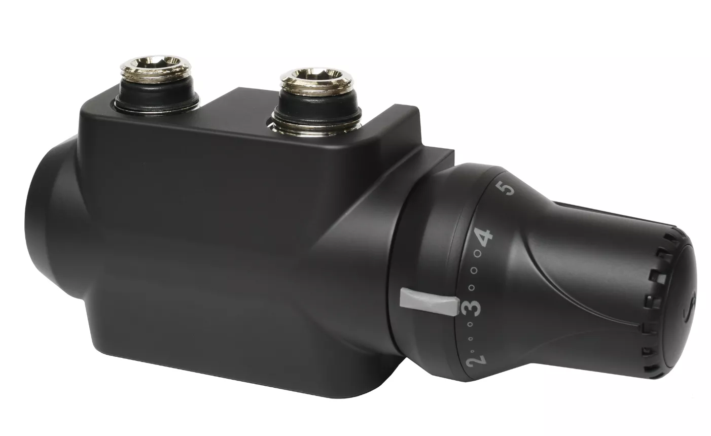 COSMO Universal-Mittenanschlussarmatur Durchg/Eck matt schwarz 1/2"IG u. 3/4"AG | CUMASW
