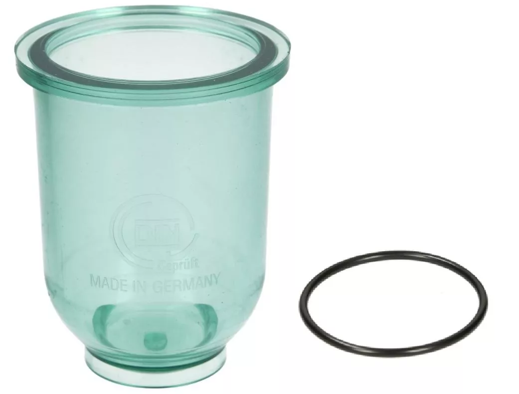 Klarsichtfiltertasse Filtertasse inkl. O-Ring für Heizölfilter 3/8" 1/2" Set (Saugbetrieb)