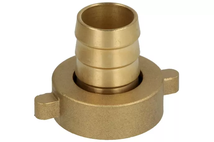 Messing Schlauchverschraubung 2-teilig flachdichtend mit Innengewinde 1/2" IG x 1/2" Schlauchtülle