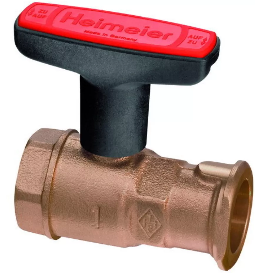 Heimeier Pumpenkugelhahn Globo P 1" MU x 1" FL Rotguss | GLOBOP25