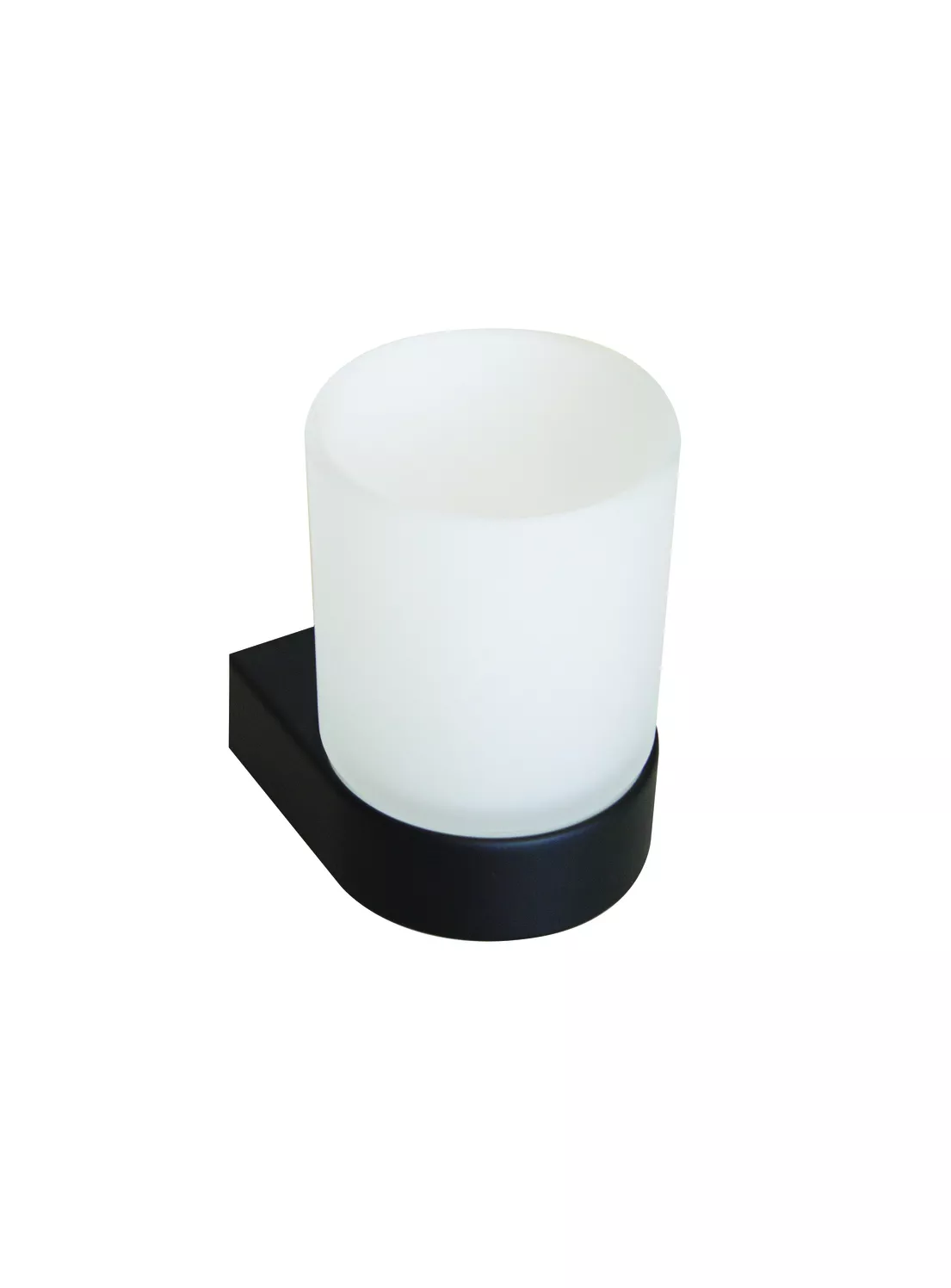 VIGOUR Glashalter derby V3 mit Glas schwarzmatt | V3DEGHSM