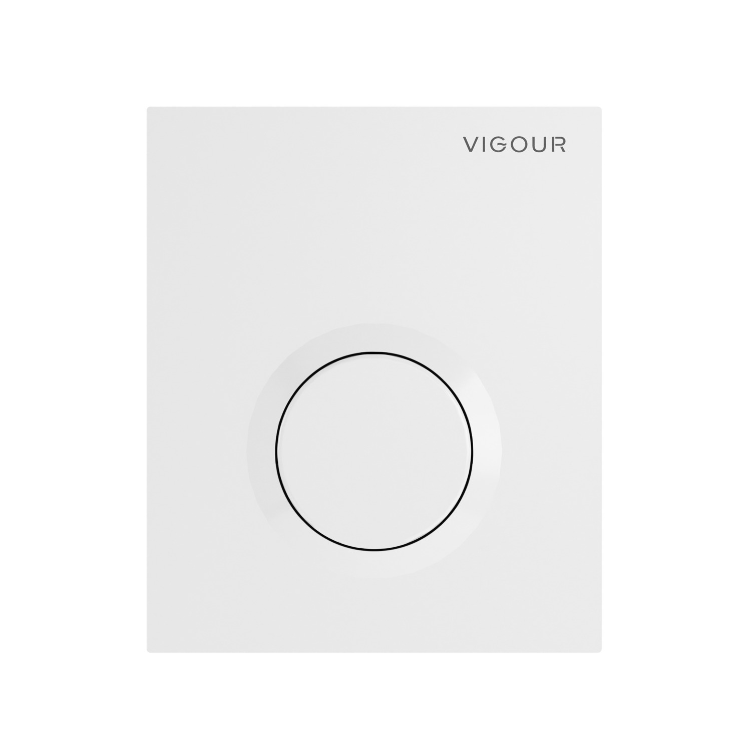 VIGOUR Urinal-Abdeckplatte DON f.handbetätigte pneumatische UP-Spülung weiss | V1DONU